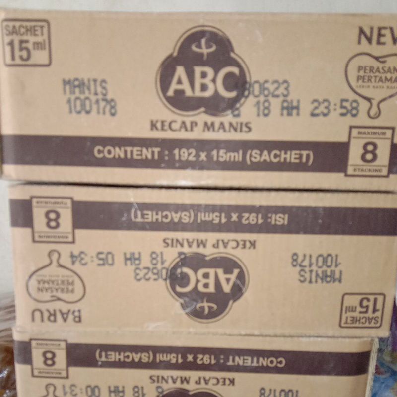 

kecap ABC sachet 25 ml per dus 192 biji