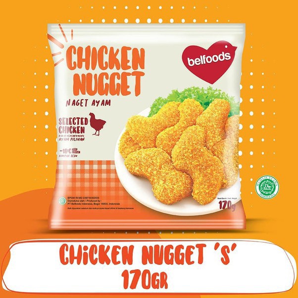 

BELFOODS FAVORITE CHICKEN NUGGET 170gr Bentuk S dan STICK - NAGET AYAM FROZEN FOOD MAKANAN BEKU