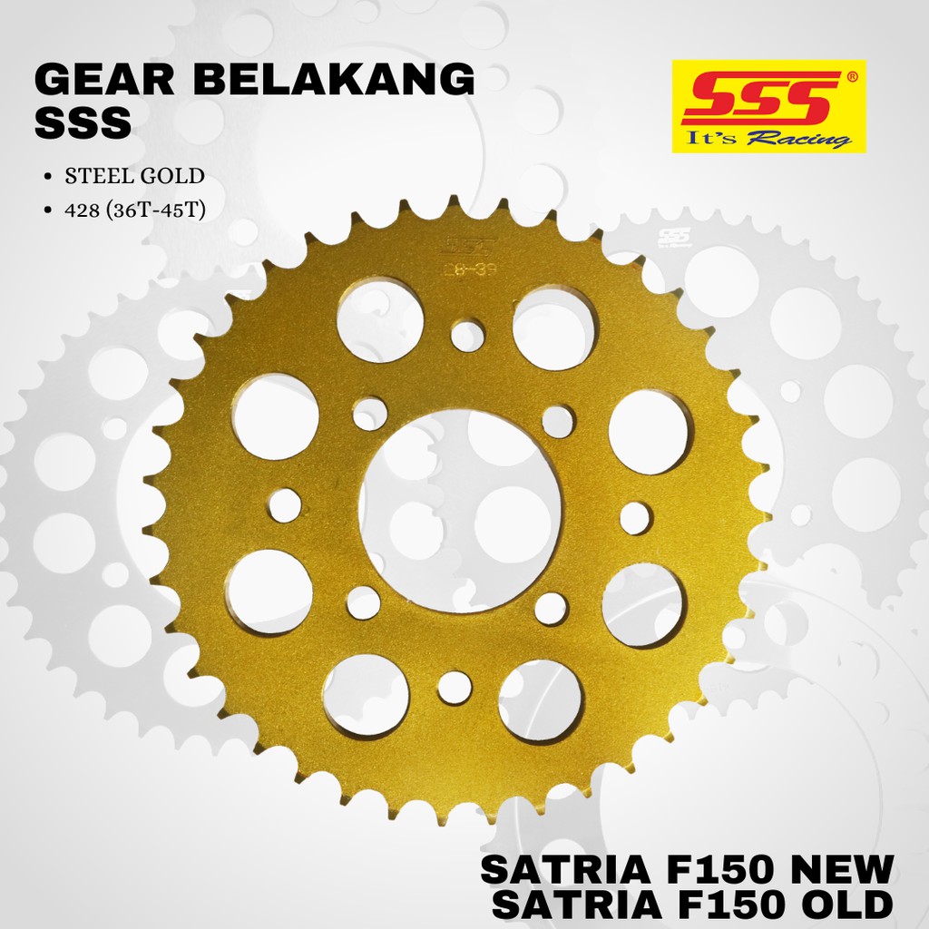 Gear Gir SUZUKI Satria fu f150 new shogun smash sss 428 36 37 38 39 40 41 42 43 44 45 steel gold
