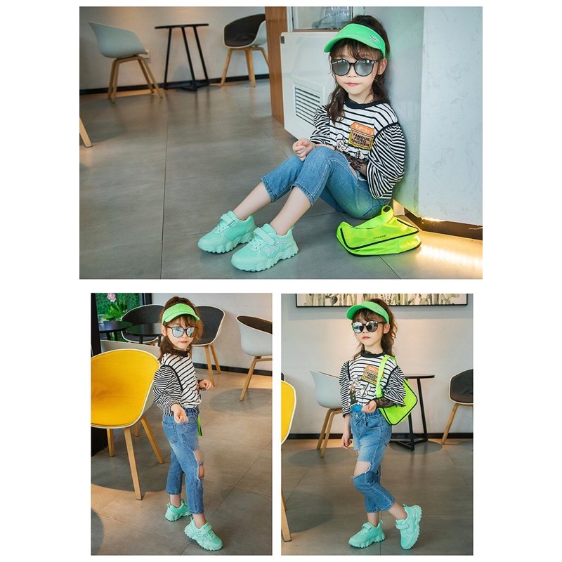 1001 Sepatu Sneakers Fashion Korea Anak AIA Full Color Sepatu Anak Perempuan Laki laki Cewek Cowo