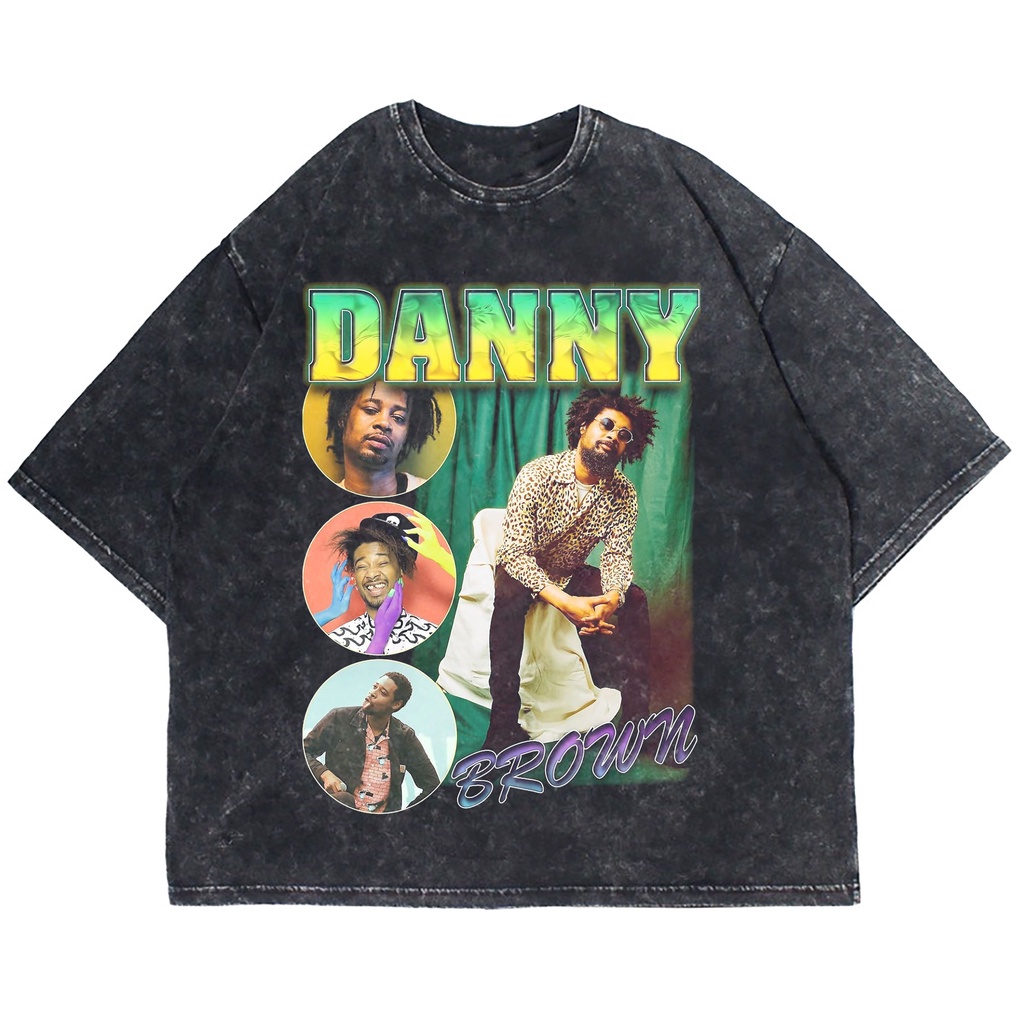 KAOS OVERSIZE DANNY BROWN WASHING VINTAGE TEE ( WASHING T-SHIRT )