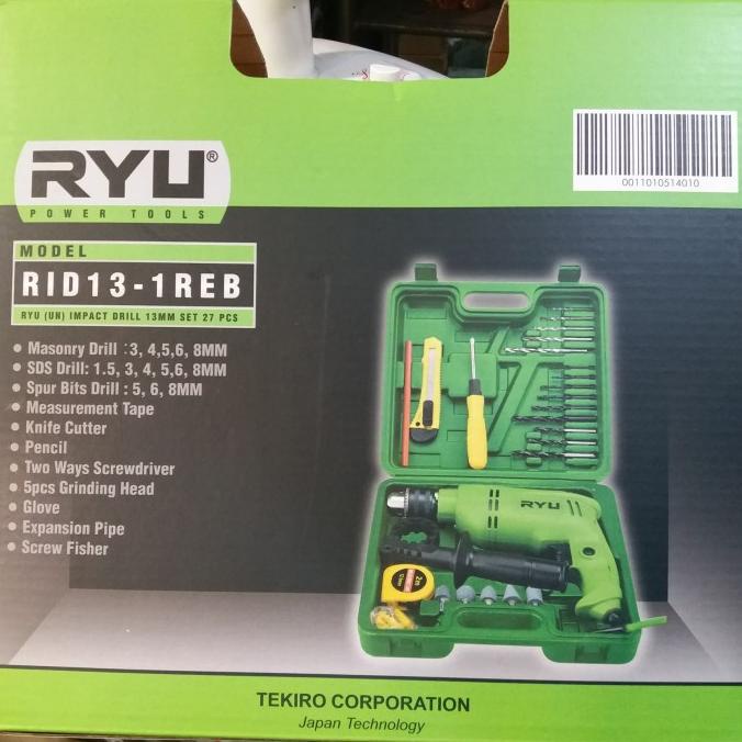 Paket Mesin Bor Tembok Ryu Rid 13-1 Reb Mesin Bor Beton Tekiro Ryu