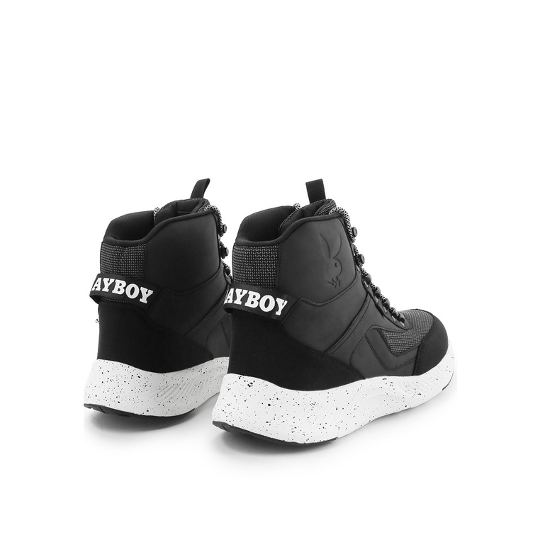 PL12 SEPATU SNEAKER PLAYBOY PRIA ORIGINAL CASUAL KETS BRANDED HITAM