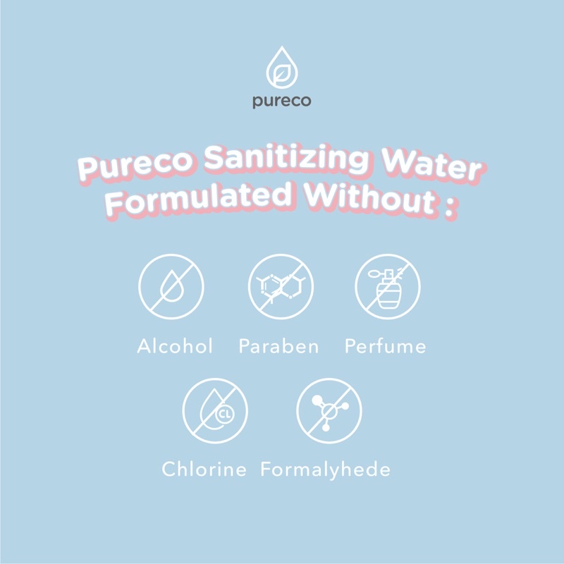 Pureco sanitizing water 900ml refill size