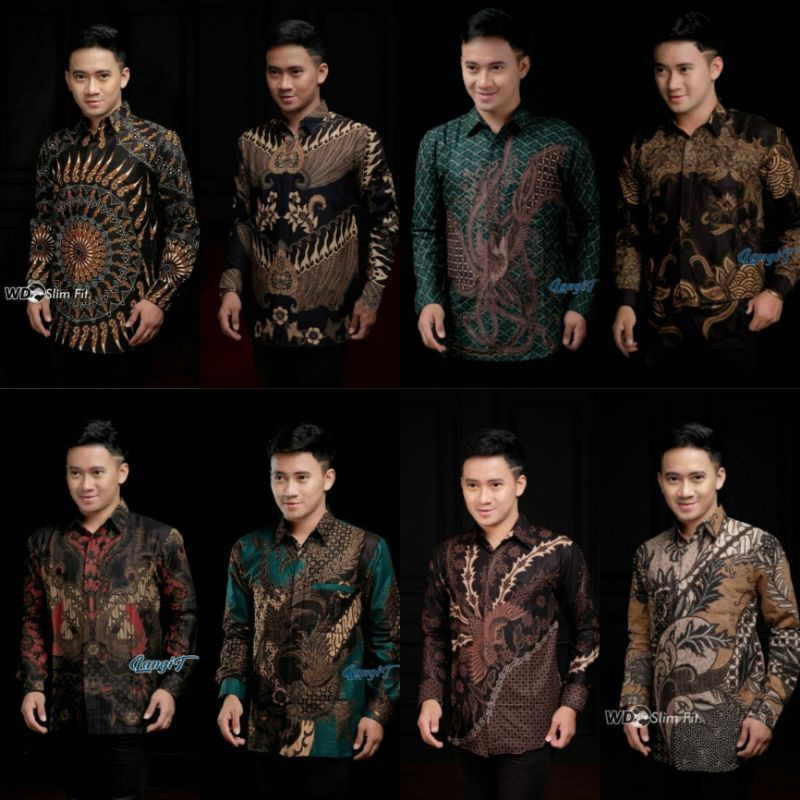 Baju Kemeja Batik Pria Dewasa Murah Lengan Panjang Modern Kondangan Mewah Premium