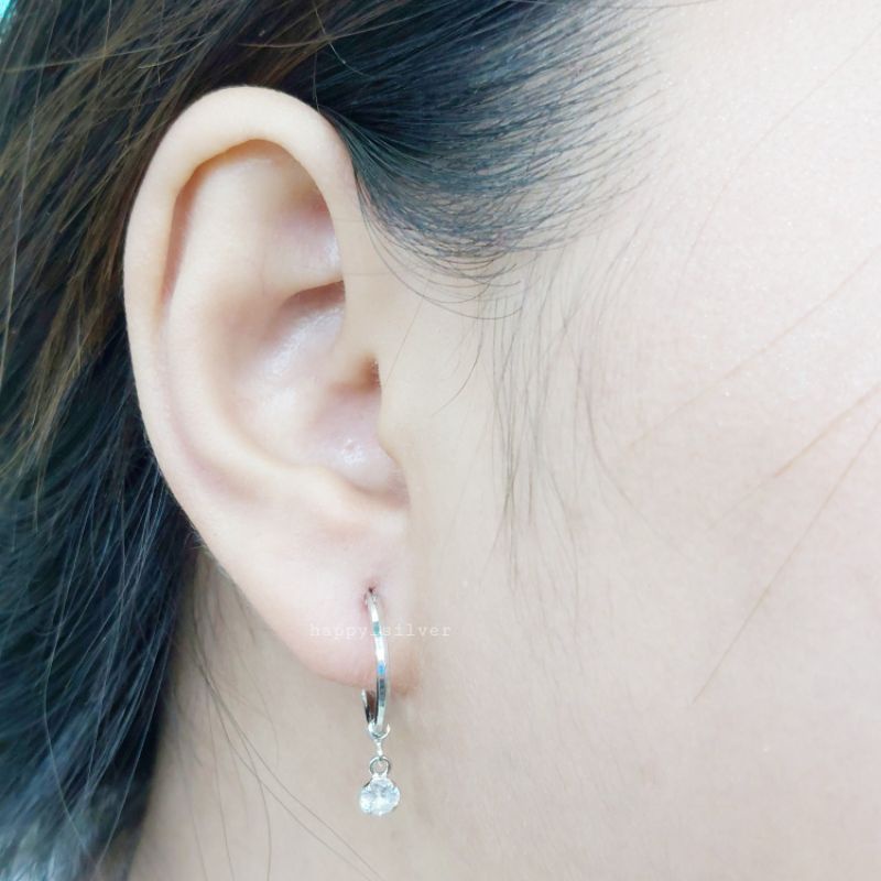 ANTING PERAK ASLI SILVER 925 LAPIS EMAS - MODEL KNIP - PERHIASAN PERAK WANITA - PERAK ASLI 925 - PER