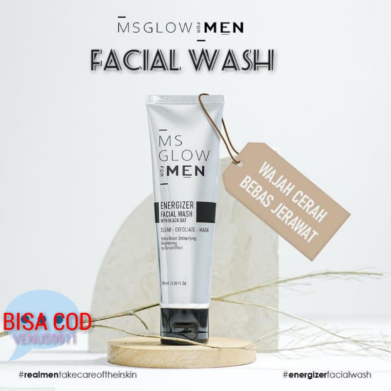 MS GLOW ENERGIZER FACIAL WASH FOR MEN ORIGINAL / SABUN MS GLOW FORMEN