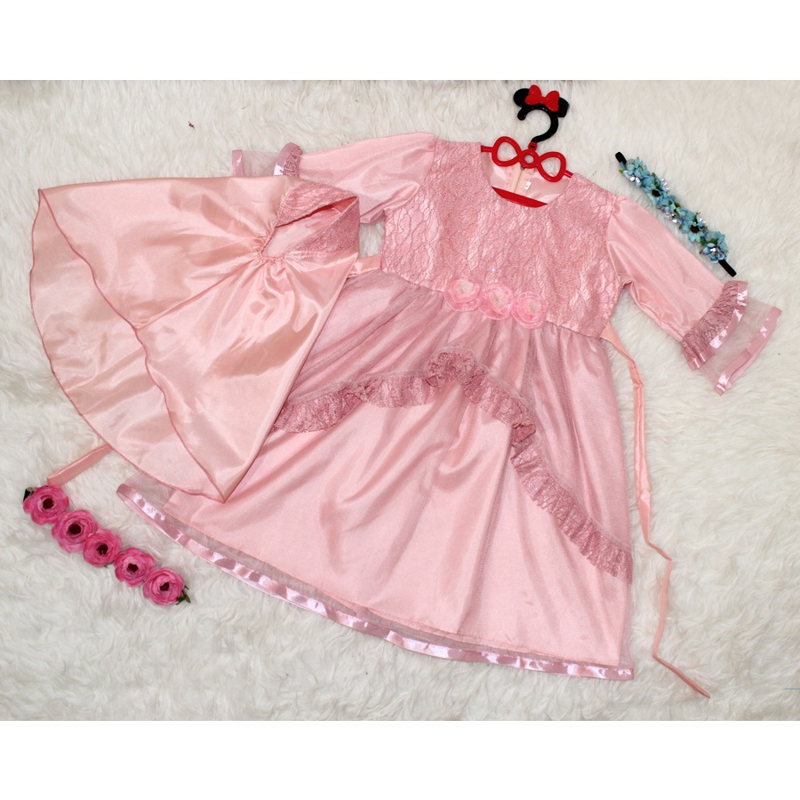 Set Hijab J381 Kids /Maxi /Stelan Maxi Dress Bergo Anak/Baju Muslim Hijab Anak/Gamis Syari Anak