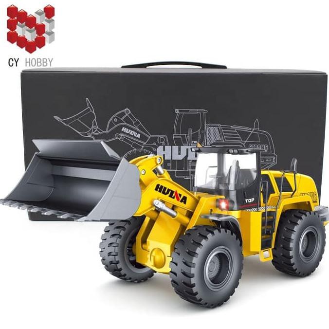 Huina 1583 Loader Wheel Loader Alloy 1/14 22CH RC Metal Alat Berat
