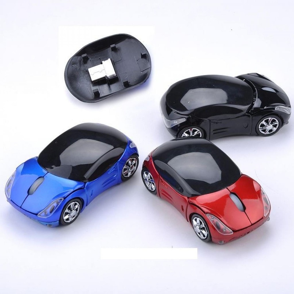 Wireless Optical Mouse Bentuk Mobil Ferrari Keren Mous Wireles Komputer Aksesoris