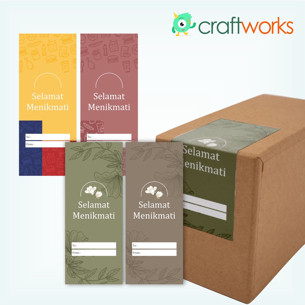 

STICKER SEGEL BOX SELAMAT MENIKMATI - ISI 14 PCS | CUSTOM
