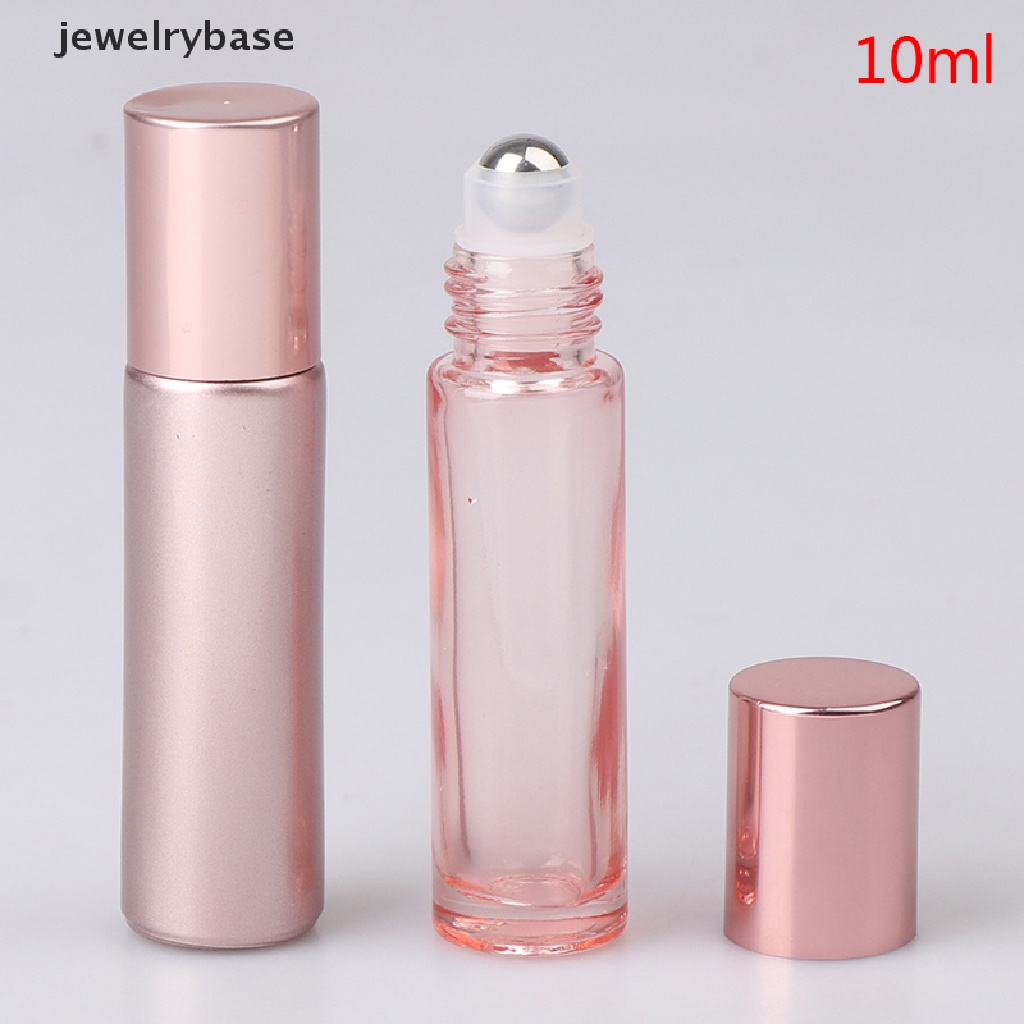 Botol Kaca Kosong Model Roll On Warna Pink Ukuran 10ml Untuk Parfum