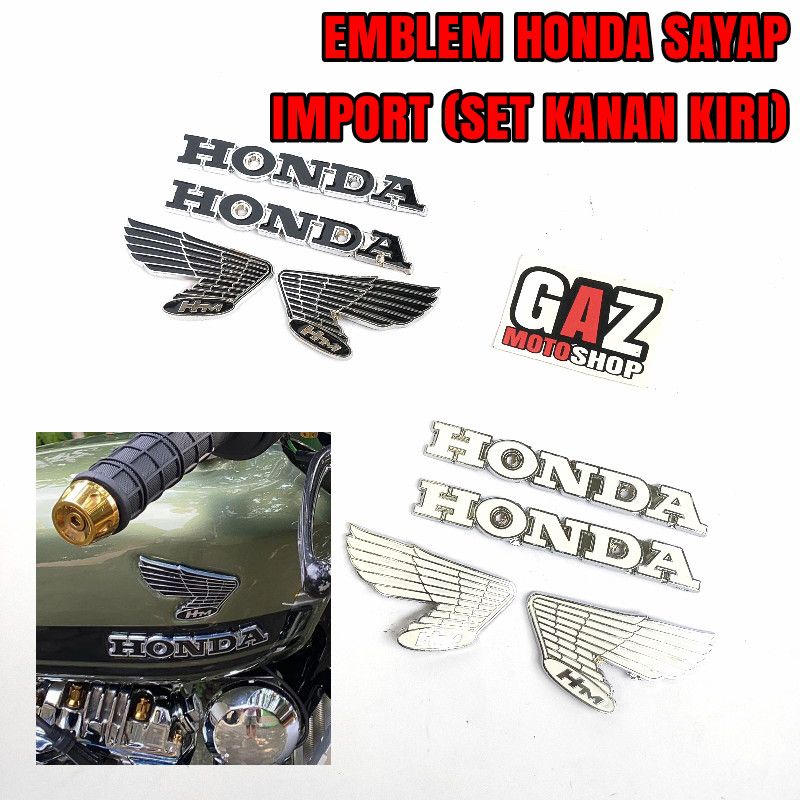 EMBLEM TANGKI HONDA CB100 125 GELATIK LOGO TANGKI CB MODEL SAYAP IMPORT