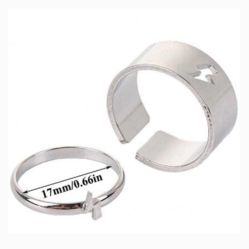 Mxbeauty Cincin Pasangan Trendy Punk Senada Cinta Pria Pesawat Perhiasan Fashion