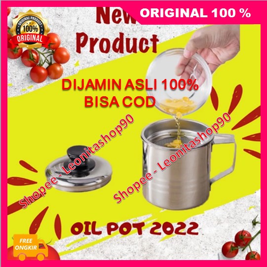 Oil Pot Filter Oil Oil Pot Filter Gelas Saringan Minyak Stainless Steel 100% ORIGINAL