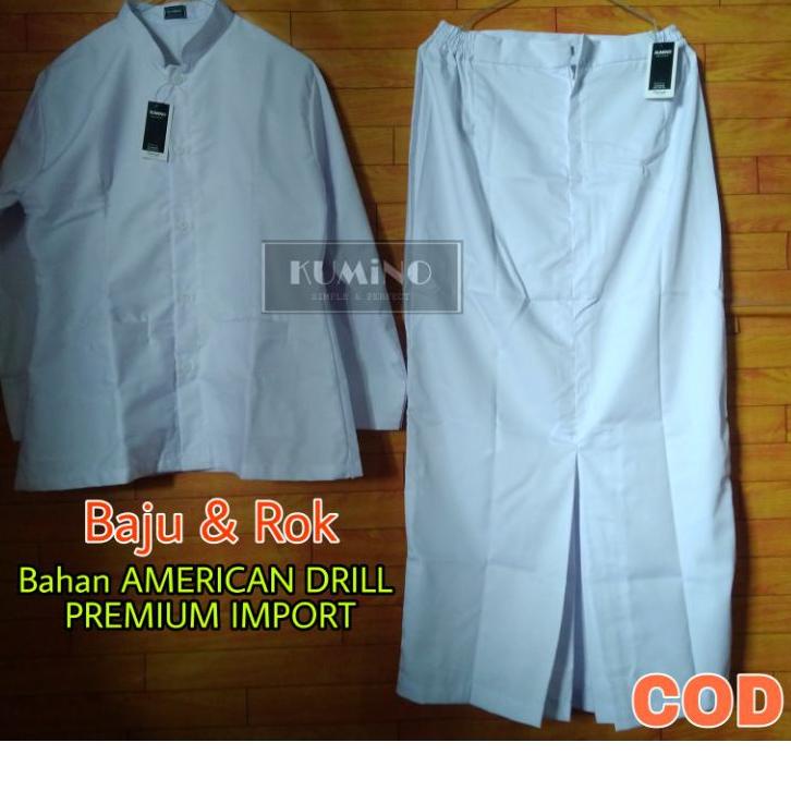 Terbagus.. Setelan Rok Putih Setelan Seragam Perawat Putih Rok Span Seragam Dinas Wanita Putih Rok S