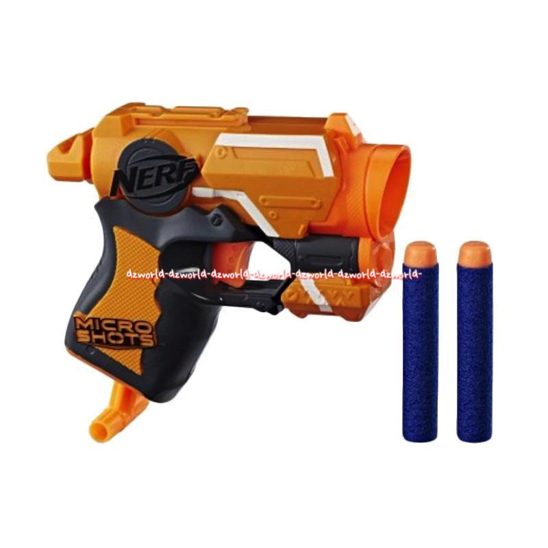 Nerf Micro Shots Firestrike 1 Series Pistol Mainan Warna Orange Hitam