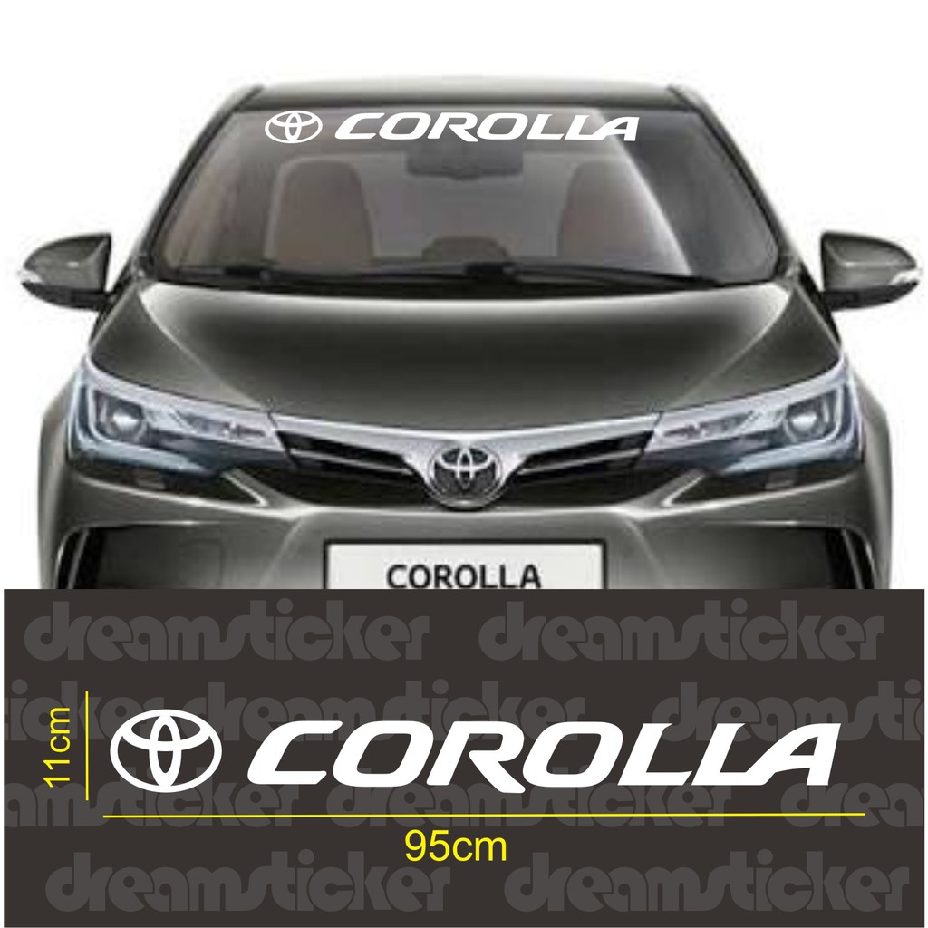 Sticker Stiker Kaca Depan Mobil Toyota Corolla Windshield Shopee