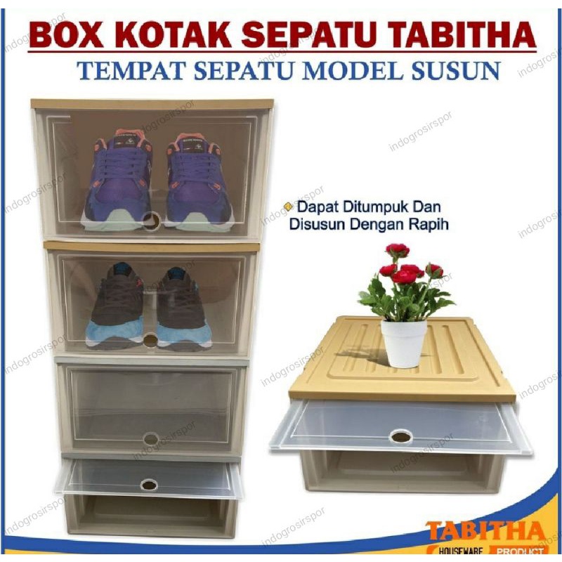 Box Sepatu Tabitha / Tempat Sepatu Model Susun Tabitha