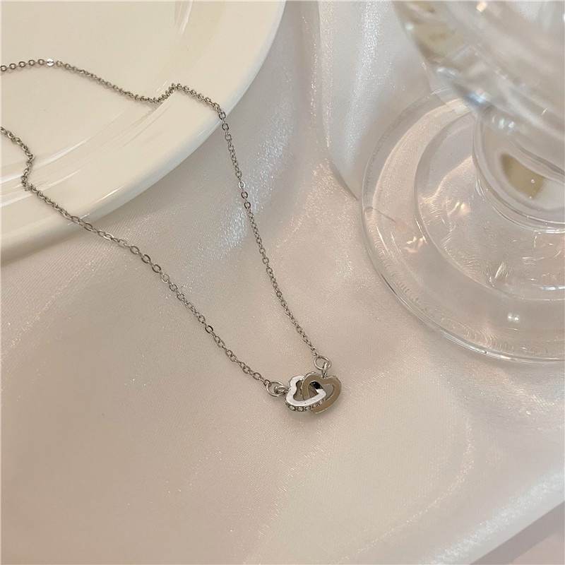 Kalung Rantai Klavikula Bentuk Hati Untuk Wanita