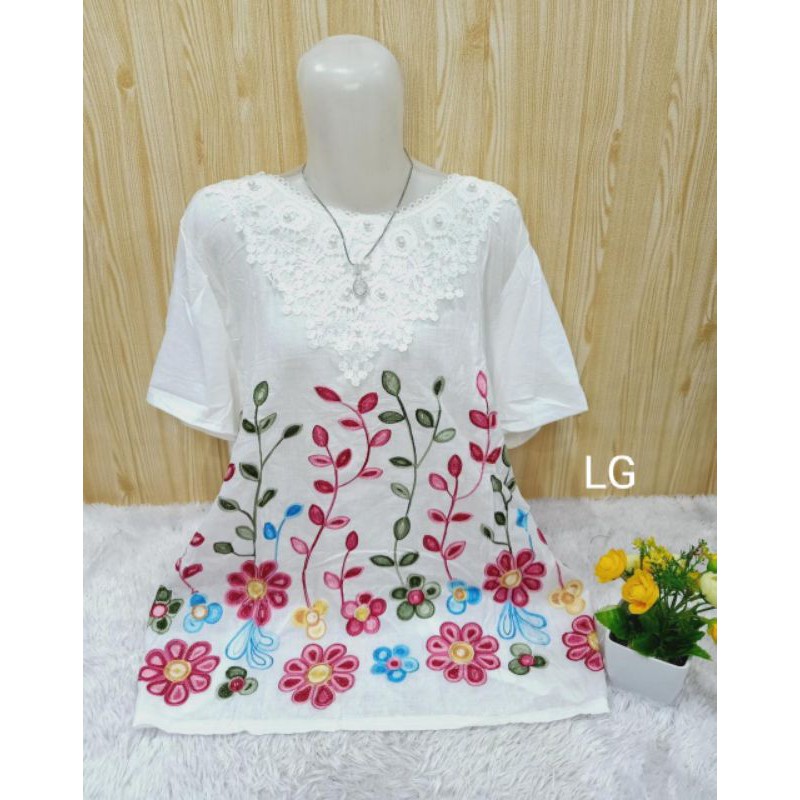 blus bhn katun khusus putih