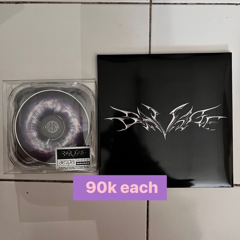 WTS WANT TO SELL AESPA SAVAGE ALBUM ONLY POS P.O.S VER VERSION CASE VER SYNK DIVE DIGIPACK VERSION VER