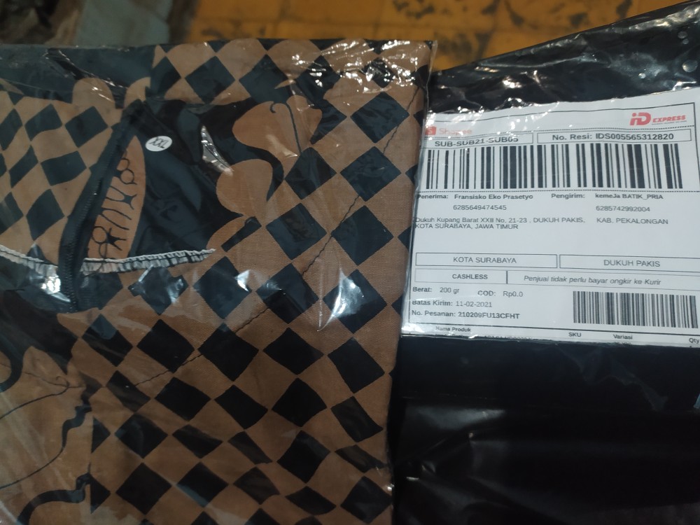 Tey-17 Batik Wanita Asj Sa Hrb026 Kenongo Kemeja Tosca Pendek