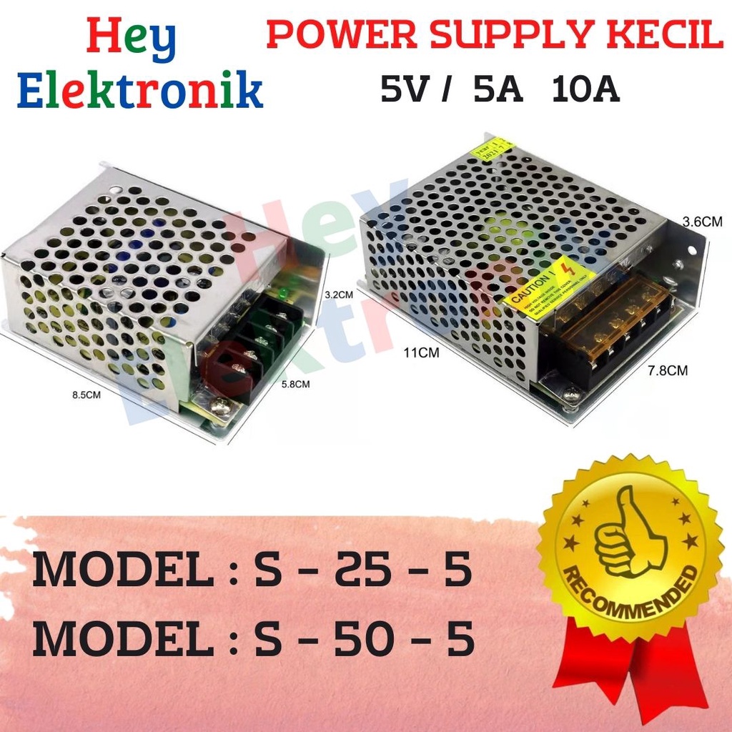 POWER SUPPLY PSU 5V WITCHING BODY KECIL ADAPTOR 5V 5A 10A