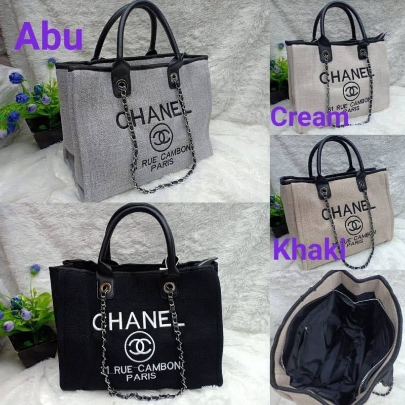tas tote ch rue cambon kanvas tebal