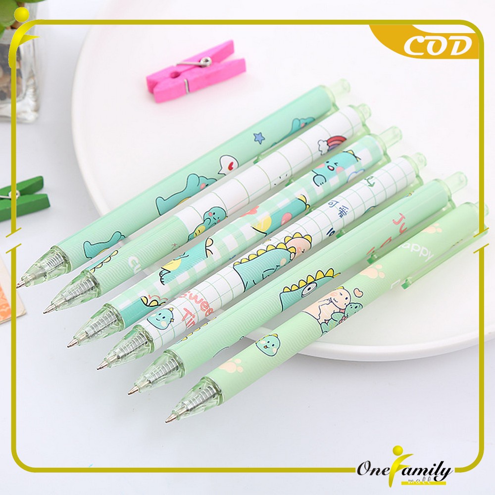 

ONE-A35 Pen Gel Mekanik Motif Cartoon Dinosaur / Pulpen Pelajar Dan Kantor Pena Lucu Motif Dino Imut