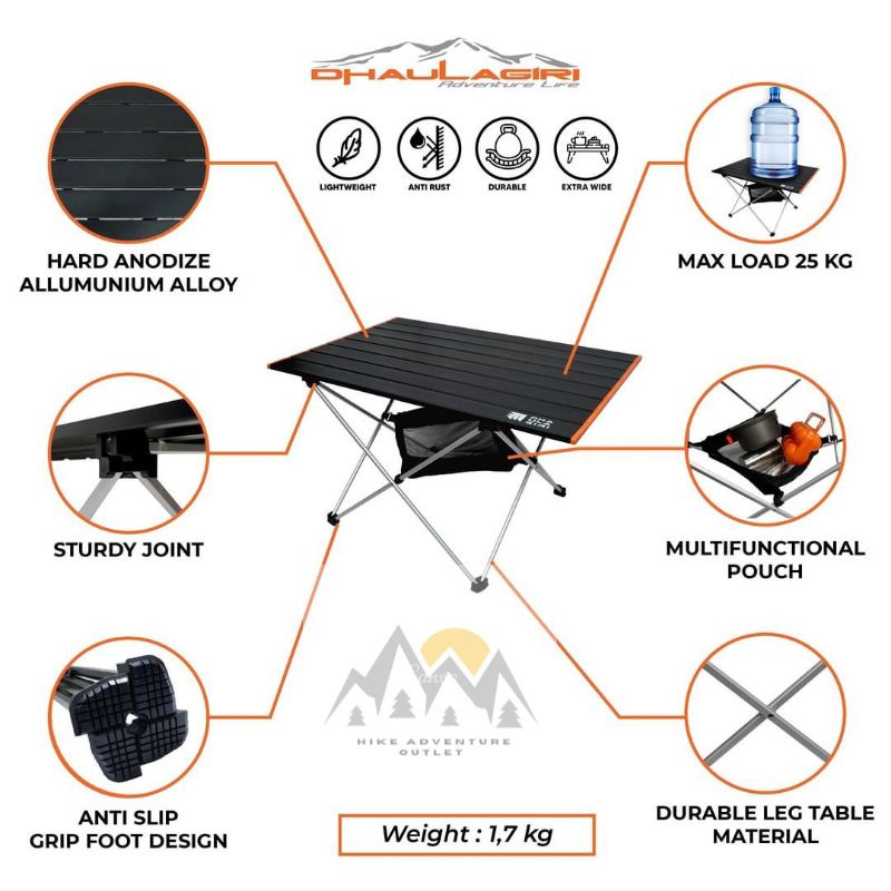 Folding Table/Meja Lipat Dhaulagiri 504