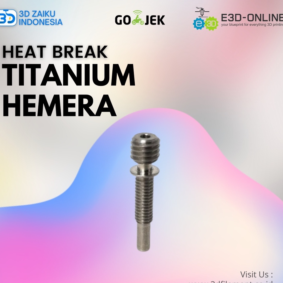 Original E3D Hemera Titanium Heatbreak Upgrade dari UK