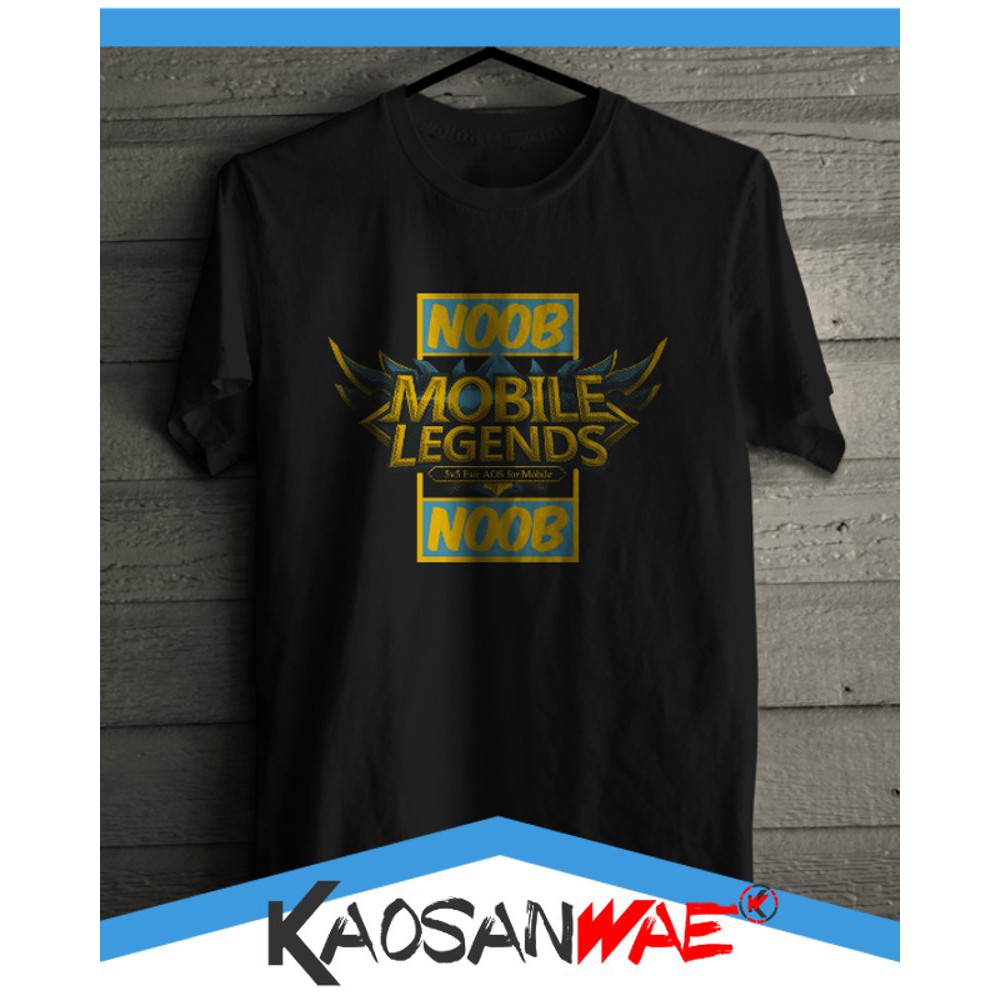 Kaos Game Mobile Legends Noob Kata Kata Lucu Gamer Sablon Raster Distro Shopee Indonesia