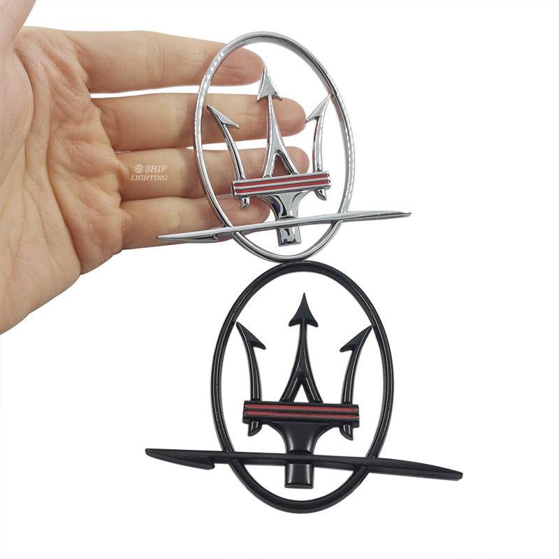 1pc Stiker Emblem Logo MASERATI Bahan Metal Untuk Dekorasi Mobil MASERATI