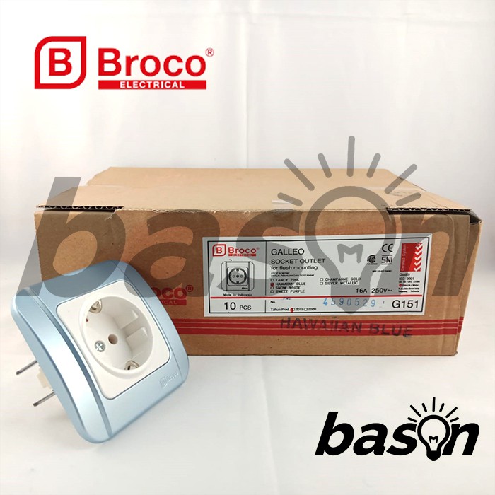 BROCO Galleo Blue / Biru G151 | Socket Outlet - Stop Kontak