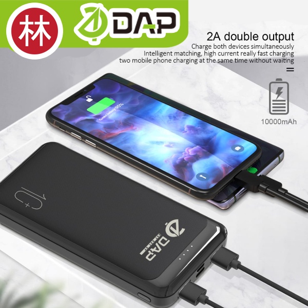 DAP D-P111 PowerBank 10.000 mah Dual Input Output Type C &amp; Micro USB