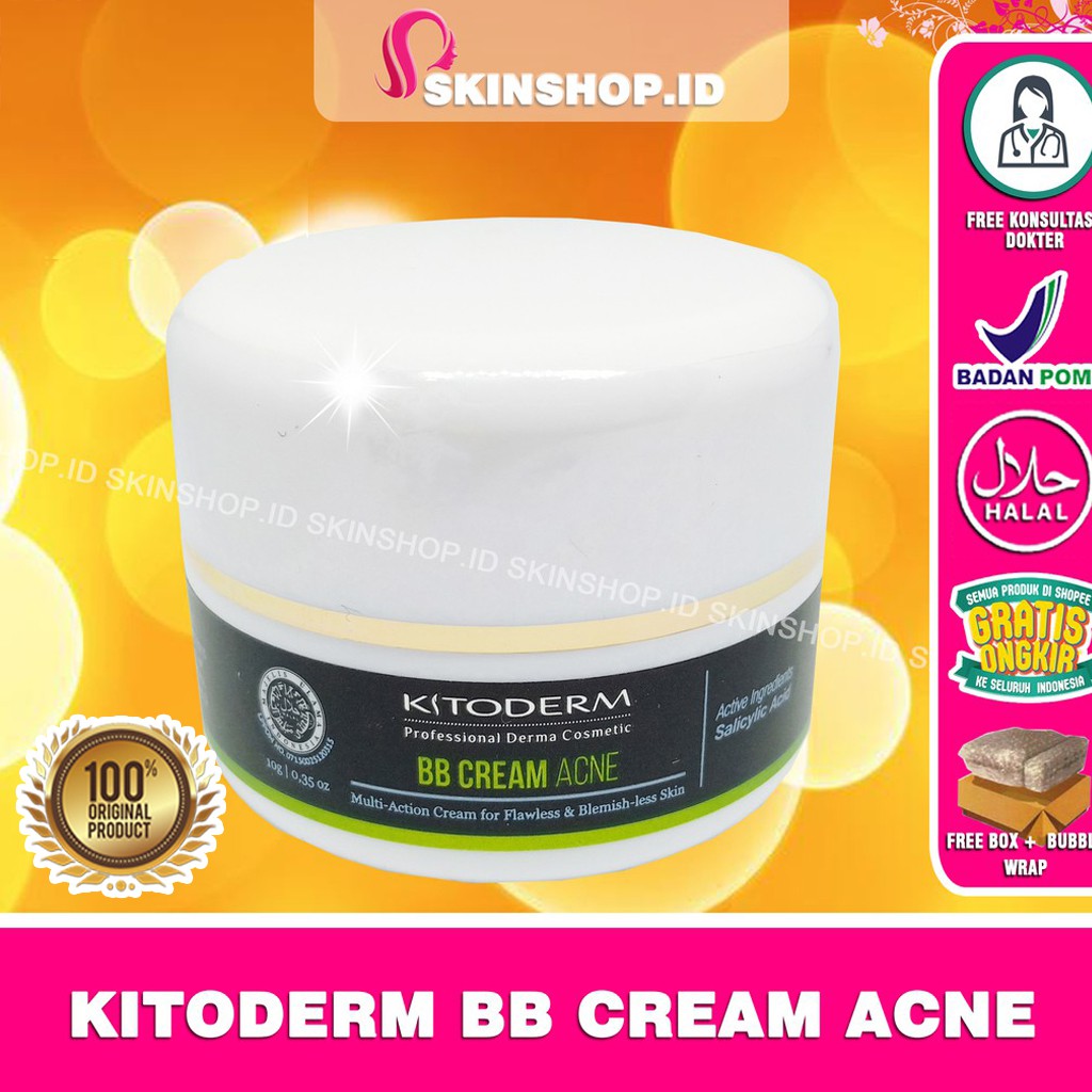 Kitoderm BB Cream Acne 10gr Original / Alas Bedak Kulit Berjerawat BPOM Aman