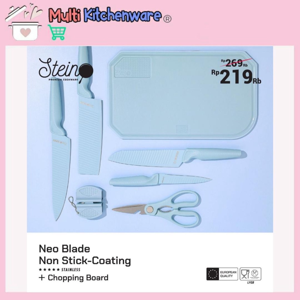 Stein Knife Diamond Non Stick Coating Knife / Pisau Stein