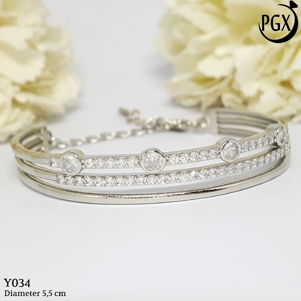 PGX Gelang Xuping Wanita Bangkok Bangle Aksesoris Perhiasan Lapis Emas - Y160