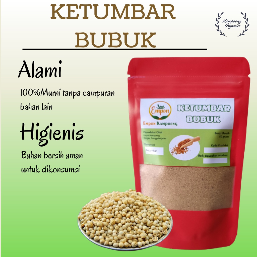 

Bumbu Rempah Ketumbar Bubuk Dapur Masak Masakan Instan Serbuk Organik Asli Murni Alami Bahan Makanan Pokok Kering