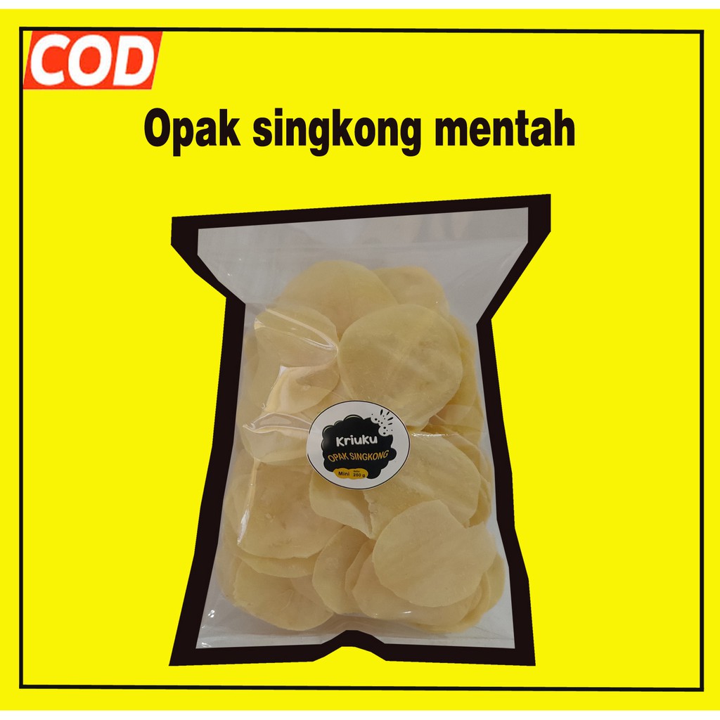 

OPAK SINGKONG MENTAH MINI /KERUPUK OPAK SINGKONG MINI 250GRAM