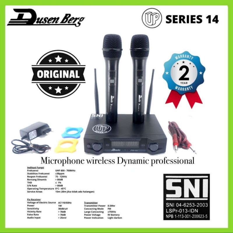 Microphone Wireless DUSENBERG 14 Series 2 Handheld SNI Original