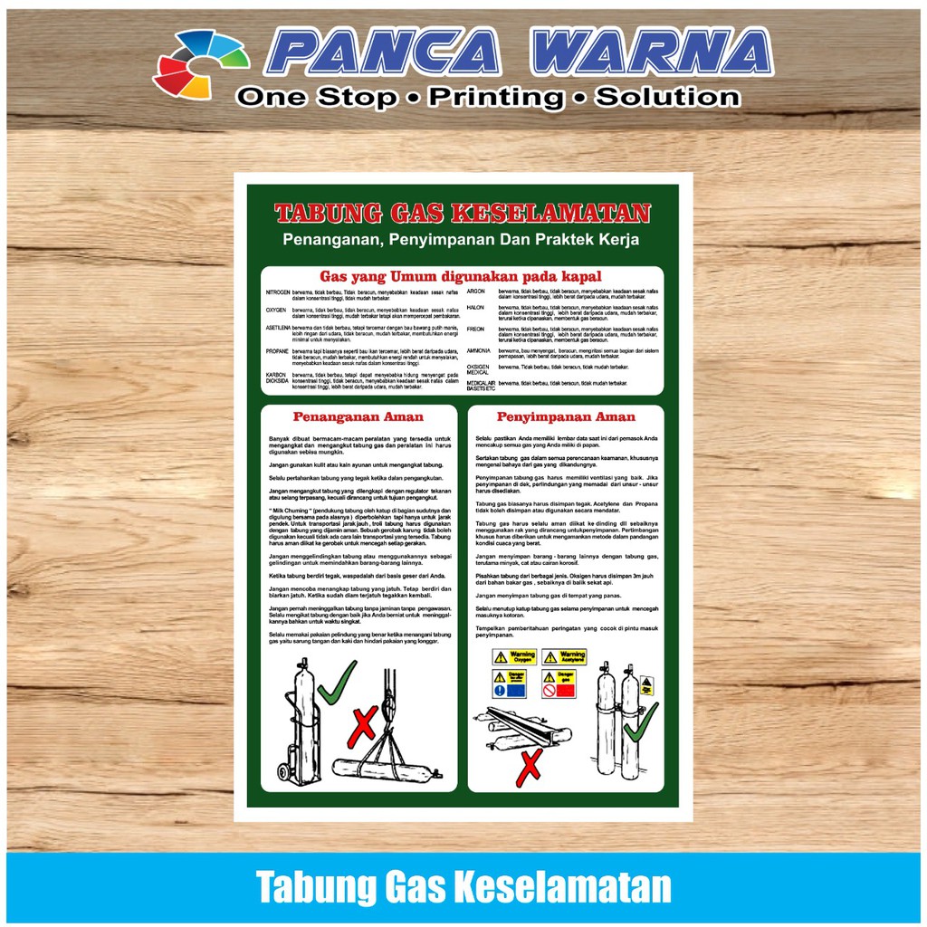 

Stiker Kapal Safety Sign Tabung Gas Keselamatan ISM Perkapalan