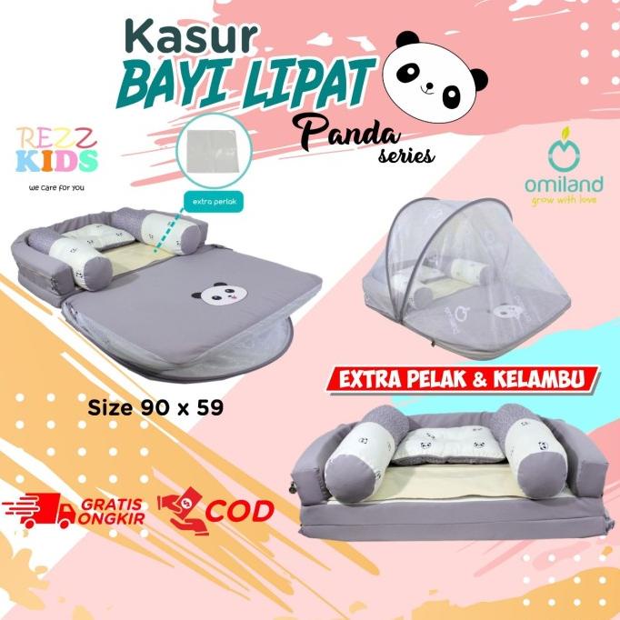 Tempat Tidur Bayi Set Kelambu Kasur Bayi Set Kasur Bayi Lipat Rz21