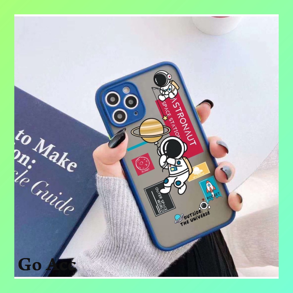 Softcase Casing AA16 astronot for Oppo Realme 2 Pro 3 5i 5s 7 7i 8 8i U1 U2 C1 C11 2021 C12 C15 C17 C2 C20 C20A C21 C21y C25 C3 C30 C31 C35 Narzo 20 30A 50a 50i 5G