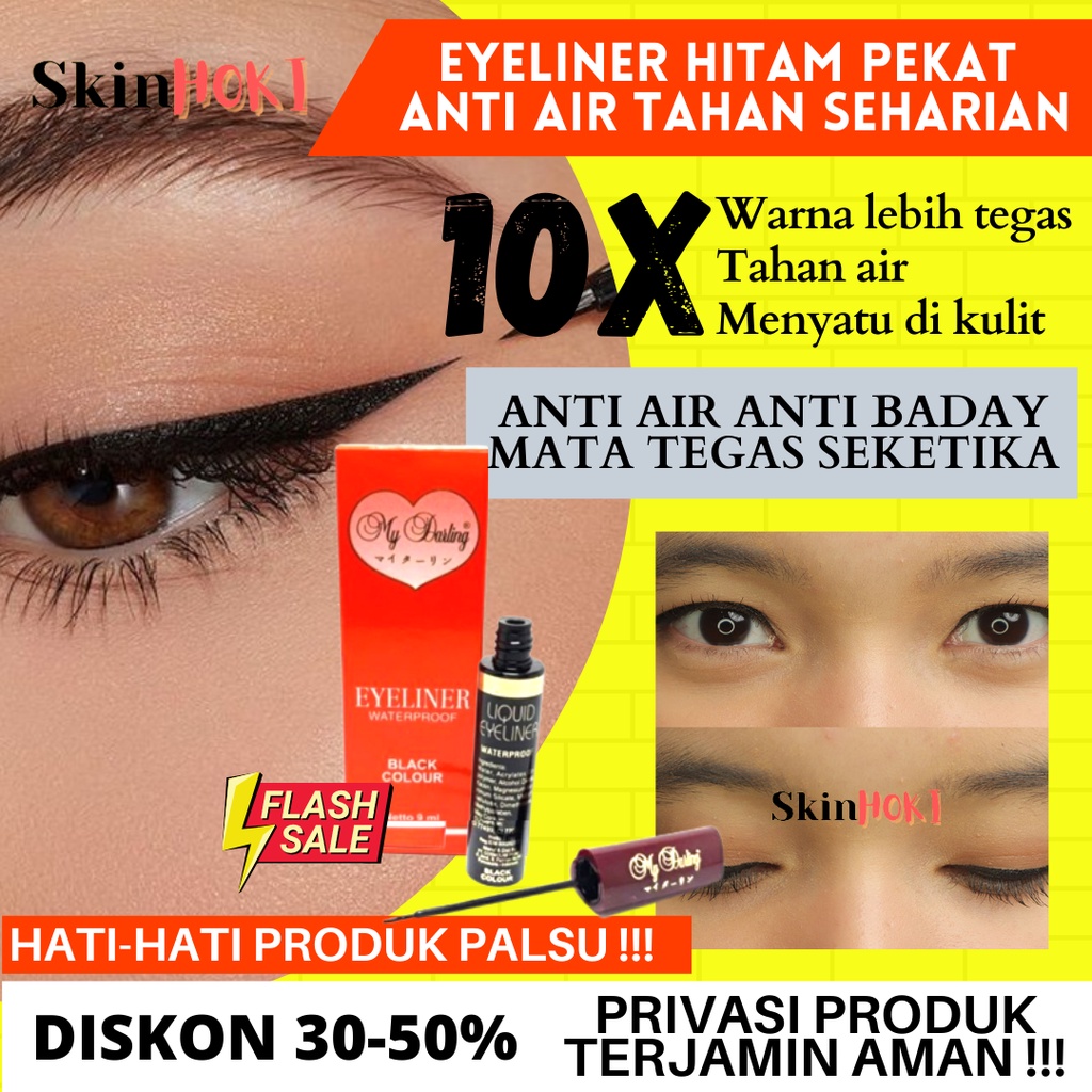 EYELINER WATERPROOF TAHAN LAMA ANTI LUNTUR MAKEUP EYELINER MY DARLING BLACK ORIGINAL BPOM