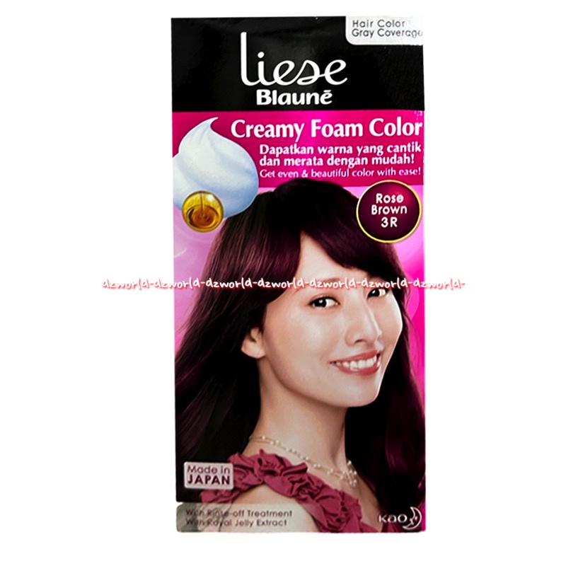 Liese Blaune Creamy Foam Color 2NA Natural Ash Brown 3R Rose Brown 4 Brown Pewarna Cat  warna Coklat Rambut Made In japan Liesse