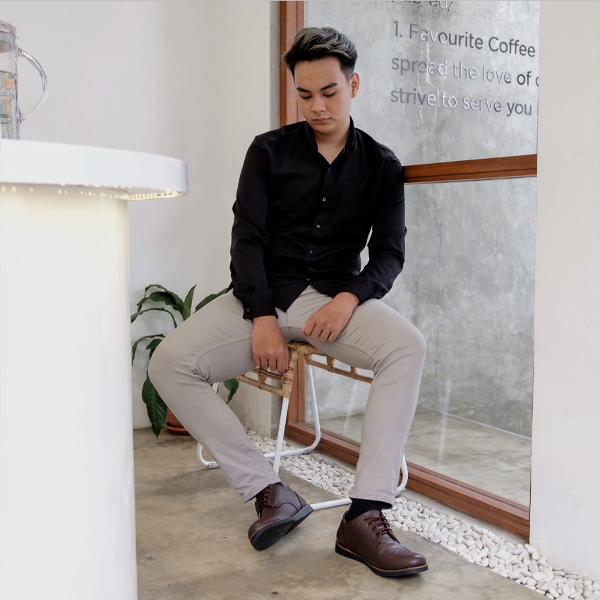 ALPHA BROWN |ManNeedMe x Lvnatica| Sepatu Vintage Pria | Pantofel Pria