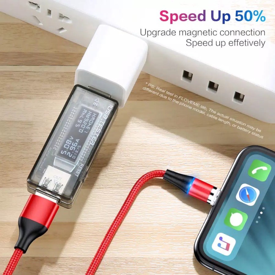 3A Fast Charging Magnetic Cable Kabel Casan magnet 3in1 Andriod iphone- aksesoris Kabel Handphone Murah ST