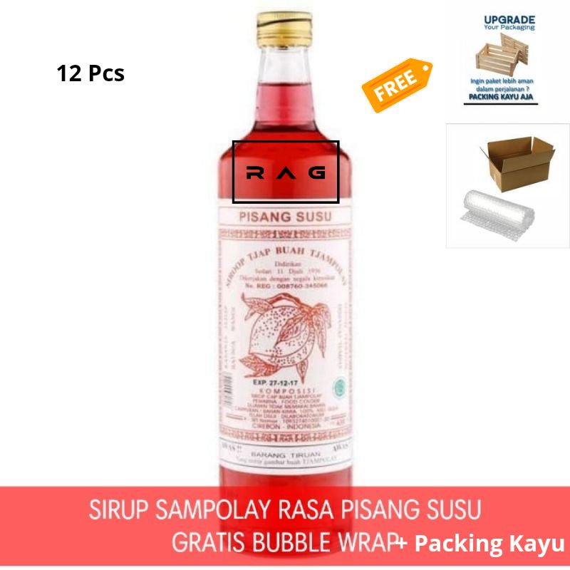 

Syrup Tjampolay Pisang susu, Free Packing Kayu+bubble